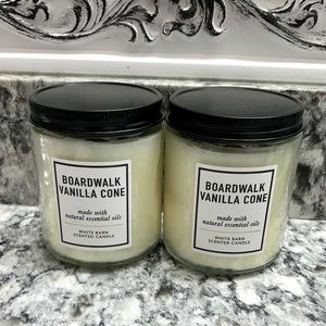 2  B&BW Boardwalk Taffy single wick candles